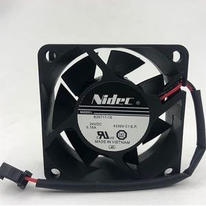 24V Inverter Fan M35717-16 0.18A 60 * 60 * 25MM High Air Volume 2-Wire Double Ball Cooling Fan
