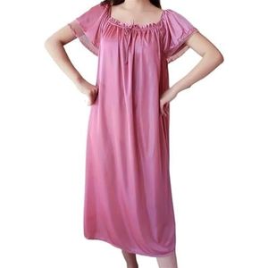 Nachthemd in neutrale tinten, veelzijdige loungewear for dames, mouwloos nachthemd, zachte stretch nachtkleding, ontspannende jurk for thuis, ademende pyjama for yoga, lezen, comfort for het hele seiz