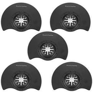 5 stuks cirkelzaagbladen, universeel, oscillerende multi-gereedschapsset voor kunststof, hout, zacht metaal, reparatie, snijden