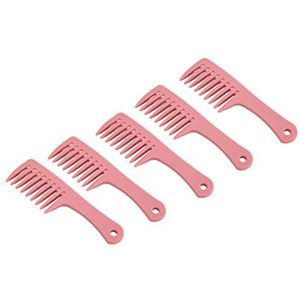 Kappers Grove Kam, Draagbare ABS Antistatische Grove Kam Set 5 Stuks Ronde Rand voor op Kantoor voor op Reis