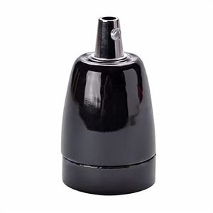 ORION LIGHTSTYLE Fitting E27 van porselein, porseleinen zetting keramische fitting zwart