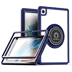 Tablet PC-hoes Lichtgewicht hoes Compatible with Samsung Galaxy Tab S8/S7 11 inch (SM-X700/X706/T870/T875/T876B), robuuste schokbestendige hoes van militaire kwaliteit met 360° draaibare standaard TPU