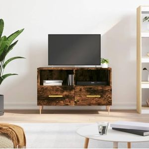 DIGBYS TV-meubel Gerookt Eiken 80x36x50 cm Engineered Wood
