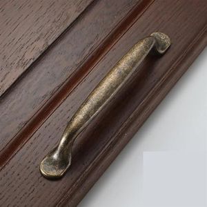 MOBYAT Retro kast trekgrepen metaal antiek messing kledingkast 128 mm keuken lade kast deurgreep meubelknoppen 1 stuk (kleur: 669-128)
