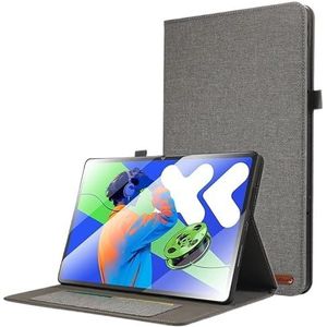 Zachte Stof Flip Tablet Case Geschikt for Lenovo Xiaoxin Pad Pro 12.7inch TB-375FC TB-373FU 2025 Stand Case(Gray)
