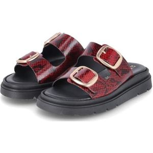 Gezondheidsslippers - Bordeaux - Slangen-look - Gespen - Open Neus - Zacht Verdikte Binnenzool