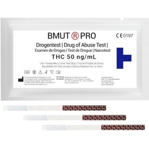 10 x THC-teststrips, drugstest met 50 ng/mL, Marijuana, hasji, THC-urinetest, hoge gevoeligheid, snelle test voor drugs (apotheekkwaliteit)