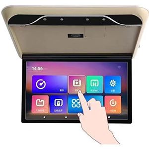 Draagbare dvd-speler voor videospelers op hoofdsteunen in auto's Autodak Mount Monitor HD 1080P 19 Inch Plafond Mount Flip Down Overhead Screen MP5 Multimedia Speler WIFI/Bluetooth met HD-roterend sch