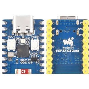 ESP32-C3 Mini Development Board with Pre-soldered Header, Based on ESP32-C3FN4 Single-core Processor, 160MHz Running Frequency, Support 2.4GHz Wi-Fi (802.11 b/g/n) & Bluetooth 5