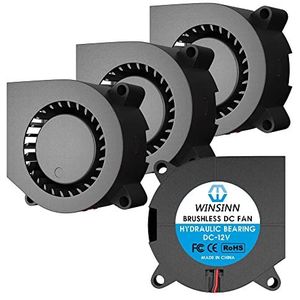 WINSINN 40 mm ventilator 12V 4020 40 x 20 mm turbine borstelloze koeling voor 3D-printer Extruder Hotend - Hoge snelheid (Pack van 4 stuks)