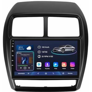 Android 14 9 inch touchscreen autoradio 2 DIN voor Mitsubishi ASX 2016-2022 met CarPlay & Android auto stuurbediening GPS navigatie AHD achteruitrijcamera Bluetooth (YS40 (6+128G))