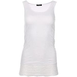 Easy Young Fashion dames topje lang met kant