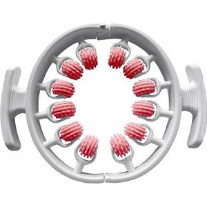 Cellulitis massageapparaat, handmatig, 360°-afdekking, anti-cellulitis, massageapparaat, massageroller, roller, comprimeren en strekken, dijen en billen (roze, 1)