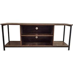 Tv meubel Stoer - dressoir kast industrieel vintage - 130 cm breed - bruin