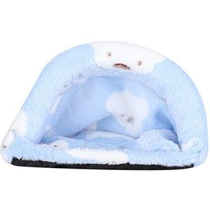 Gekke Verkoop verwijderbare hamster slaapbed, spons machine wasbaar huisdier bed, voor huisdier bed hamster (blauw, L)