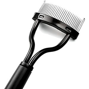 Wimperscheider, wimperkam met roestvrijstalen uiteinde, wimperborstel met metalen kam, lost mascaraklonters op, ideaal voor wimperverlengingen