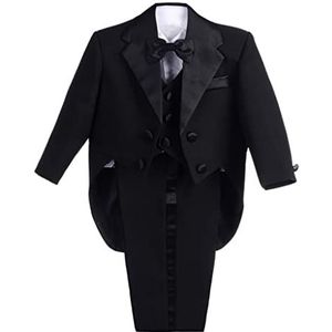 Lito Angels Baby jongens Smoking 5-delige Formele Jurk Zwart Smoking Maat 80 (Leeftijd 12 Maanden) (Markeringsnummer 12M)