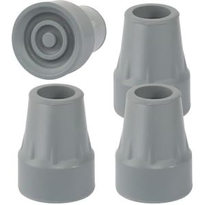 Rubberen voet voor krukken, 4 stuks, 19 mm, rubberen buffers, krukken, rubberen antislip rubberen punten, beschermdoppen voor wandelstokken, rubberen punten voor krukken, trekkingstokken