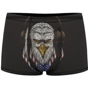 Eagle Head Usa Heren Boxer Slip Sexy Shorts Mesh Boxers Ondergoed Ademend Onderbroek Thong