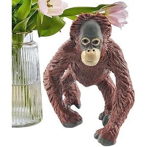 Orang-oetan speelgoed | Realistisch dierenbeeldje - Wildlife PVC-speelgoed, mannelijke gorilla orang-oetan familie, realistische jungle dieren speelset voor kinderen en volwassenen Itrimaka