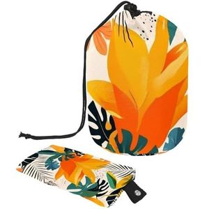 Moderne exotische zomer patroon 1 cosmetische tas met mini rits zakje reizen toilettas voor vrouwen trekkoord make-up organizer draagbare waterdichte vat tas, Multi kleuren 16,