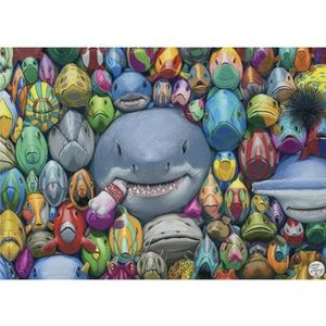 Dino Puzzel 1000 stukjes: kleurrijke vissen