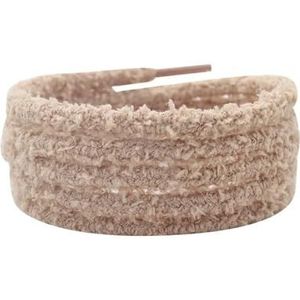 SHUIXIAYUE 5 Paar String 10 Heldere Kleuren Platte Type Pluche Veters 7Mm Delicate Pluizige Handdoek Hoodie Trekkoord Sneaker Vrouwen Schoenveters Kleding, 3959-kameel Abrikoos, 120