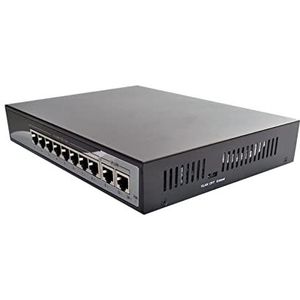 Webcam, Vol snel Ethernet 8CH POE Schakelaar 10 / 100m 250m lange afstand 15 0W DC 2 LAN RJ45 Uplink-poorten