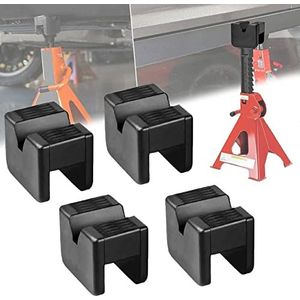 4 stuks rubberen pads voor krik, rubber voor hefkrik, 6,5 x 4,5 x 4,5 cm. Verticale rubberen pads ter bescherming van je auto en je zicht