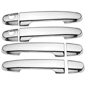 Handgrepen buitendeur Voor Suzuki Voor Swift 2005-2017 En Voor Voor Grand Vitara 2005-2012 Zilveren Koolstof Autodeurgreep Afdekking Sticker Met 2 Sleutelgaten(‎Silver 2 Keyholes)