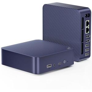 Beelink EQ14 Mini PC Intel N150 13e generatie (tot 3,6 GHz), 4 cores en 4 threads. Mini-computer met 16 GB DDR4 RAM en 500 GB SSD, dual HDMI 4K@60Hz, dual 2,5 Gbps LAN, Wi-Fi 6 en BT 5.2.
