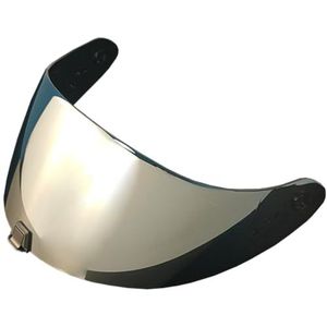 Motorhelm vizier lens, Helmvizier, R420 Helmschild Vervangend helmvizier for R420 Helmlens Zonnebescherming Windscherm (Zwart - Alleen for gebruik overdag)(Silver-day Use Only)