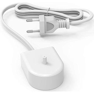 Elektrische Tandenborstels Oplader Charger Laadstation voor Philips Sonicare HX6000 HX3000 HX8000 HX9000 HX6100 HX6150 HX6750 HX3110 HX3120 HX3610 HX3620 series, IPX7 waterdicht ABS materiaal, Wit