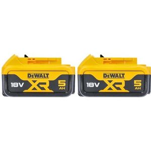 Dewalt 2 X DCB184-XJ XR 5Ah lithium-ion accu 18V zwart/geel Dubbele verpakking