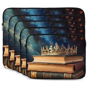 Vintage Boek Print Laptop Sleeve Case Draagbare Computer Tas Draagtas Kleine Laptop Tas voor Vrouwen Mannen 13 inch