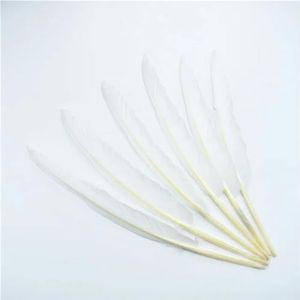 10 stks/partij gekleurde kalkoenveren eend vleugelveer ambachten 25-30 cm 10-12 ""witte pluimen handwerk accessoires bruiloft decoratie-wit