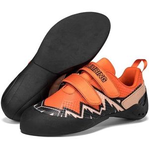 PENXZT Klimschoenen voor heren, lichtgewicht, geschikt voor boulderen, gymtraining, klittenbandsluiting, unisex,F,34 EU