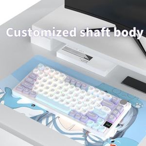 QPSJXN AK820Pro 75 Kabelmechanisch toetsenbord met zuilsleutel en Triple Mode Wireless Bluetooth (AK820PRO MOA zbl)