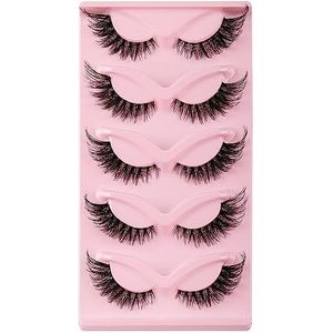 Fox Eye Lashes - Cat Eye Lashes - Natuurlijke Look Valse Wispy 5 paar[, ]