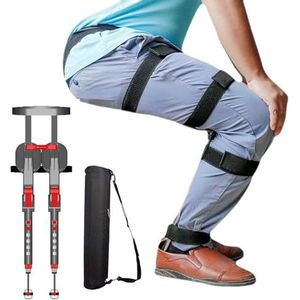 Stoelbroek Draagbare onzichtbare stoel Exoskelet Levitatiestoel 5 versnellingshoogten verstelbaar 2025 Verbeterde stoelloze draagbare beenbeer tot 150 kg, for kappers, chef-koks buiten (zwart)(Red,XXL