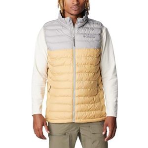 Columbia - Powder Lite - Mouwloos Jack - Beige - Grijs - Warmtereflecterende Voering