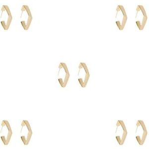 Oorbellen Vierkante Vorm Gouden Oor Stud Eenvoudige Stijl Universele Glad Oppervlak Oorbel Meisjes Mode Hangers Sieraden Bruiloft, as description, Kunststof, als beschrijving