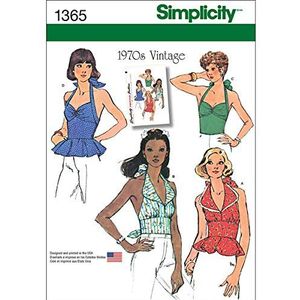 Simplicity Naaipatroon 1365: Misses' Vintage Halter Tops, maat R5