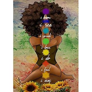 Afrikaanse Zwarte Meisjes Meditatie Vrije Tijd 500 Stuks Puzzel Moeilijke Print Puzzel Liefhebbers Educatief Spellen Artistiek Houten Puzzel