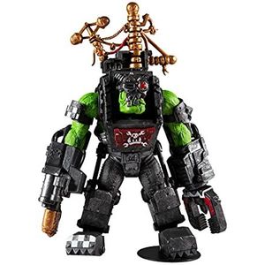 McFarlane Speelgoed, Warhammer 40000 Big Mek Mega-figuur met 22 bewegende delen, verzamelbare Warhammer-figuur met verzamelaarsstandaard - vanaf 12 jaar