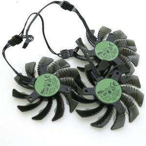T128010SU DC12V 0.35A 75mm ventilator voor Gigabyte voor GTX1050 GTX1060 GTX1070 GTX1080 G1 N950OC N960G1 N970 grafische kaartkoeling(T128010SU-B-3PCS_NO RGB)