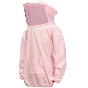 Bijenstalpak, Siamese bijenteeltpak Bijenkleding in verschillende kleuren met hoed Anti-bijenpak Anti-bijenbeetuitrusting Landbouwkleding overall(Pink)
