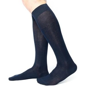 Ciocca Lange herensokken, hoogwaardig katoen, 100% Schotlandgaren, sokken, 6 paar, drie maten, duurzaam, Marineblauw - 6 paar, 40-41