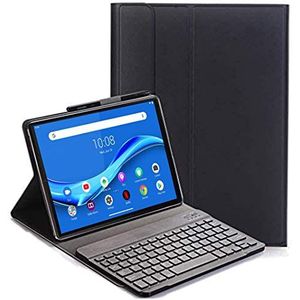 RLTech Toetsenbordhoes voor Lenovo Tab M10 FHD Plus - (QWERTY-Indeling) Ultradunne Flip met Verwijderbare Draadloze Toetsenbordstandaard Case voor Lenovo Tab M10 FHD Plus TB-X606F 10.3 Inch, Zwart