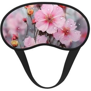 Mooie roze bloem slaap oogmasker voor vrouwen mannen zacht en comfortabel slaapmasker verduisterende slaapoogdekking voor reizen yoga dutje ploegendienst werk